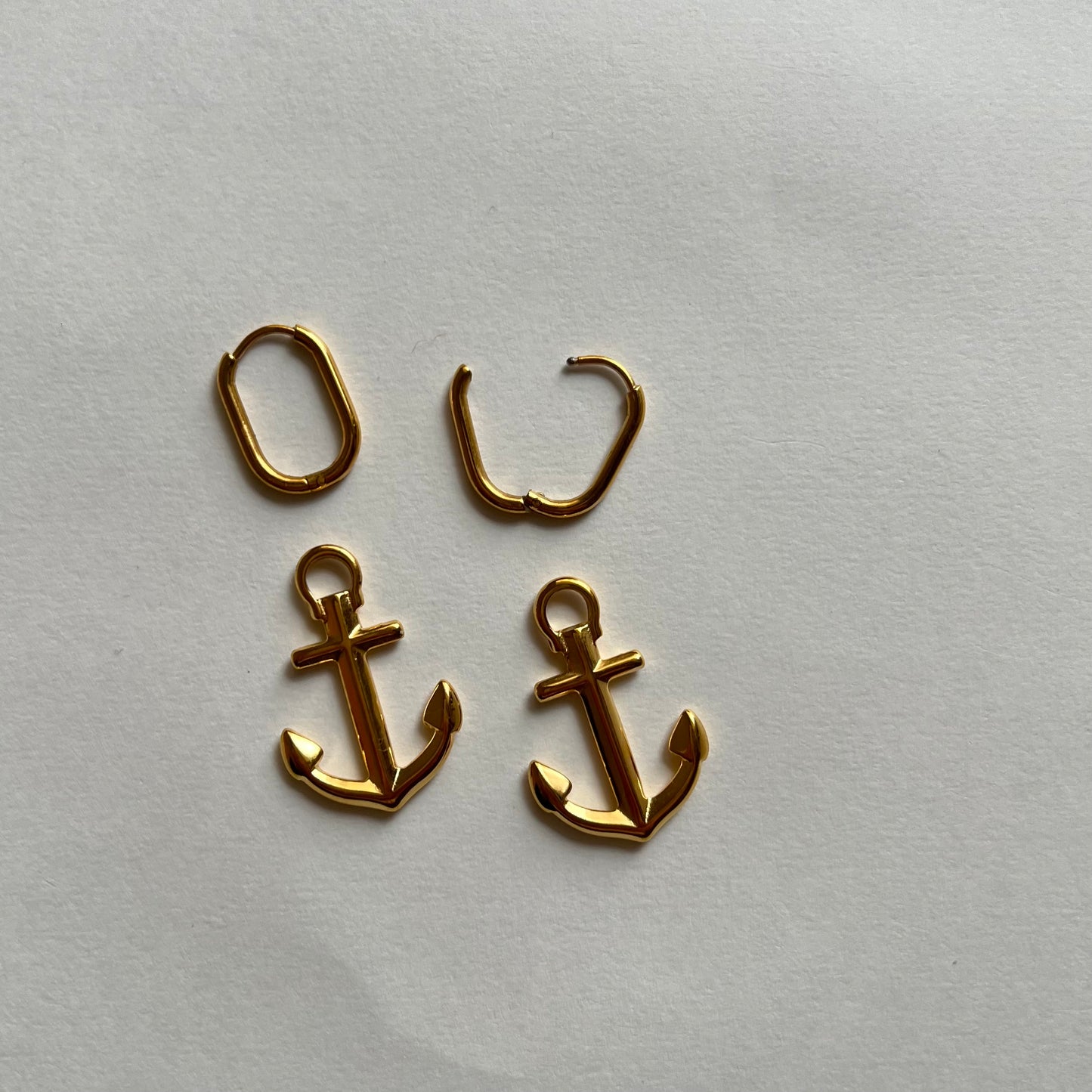 18KT Gold Plated Anchor Earrings