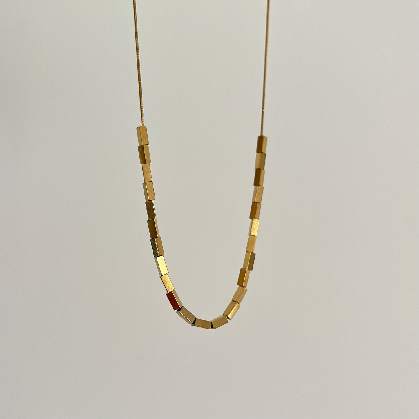 18KT Gold Plated Geometric Beads Necklace