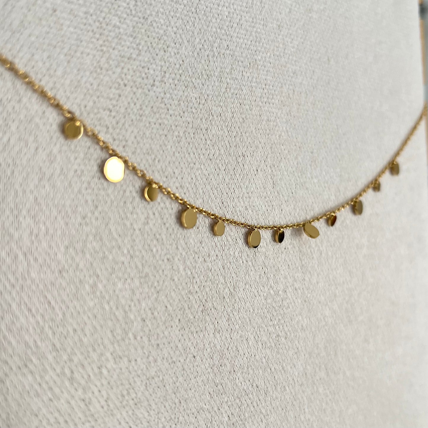 18KT Gold Plated Cirque Dangling Necklace