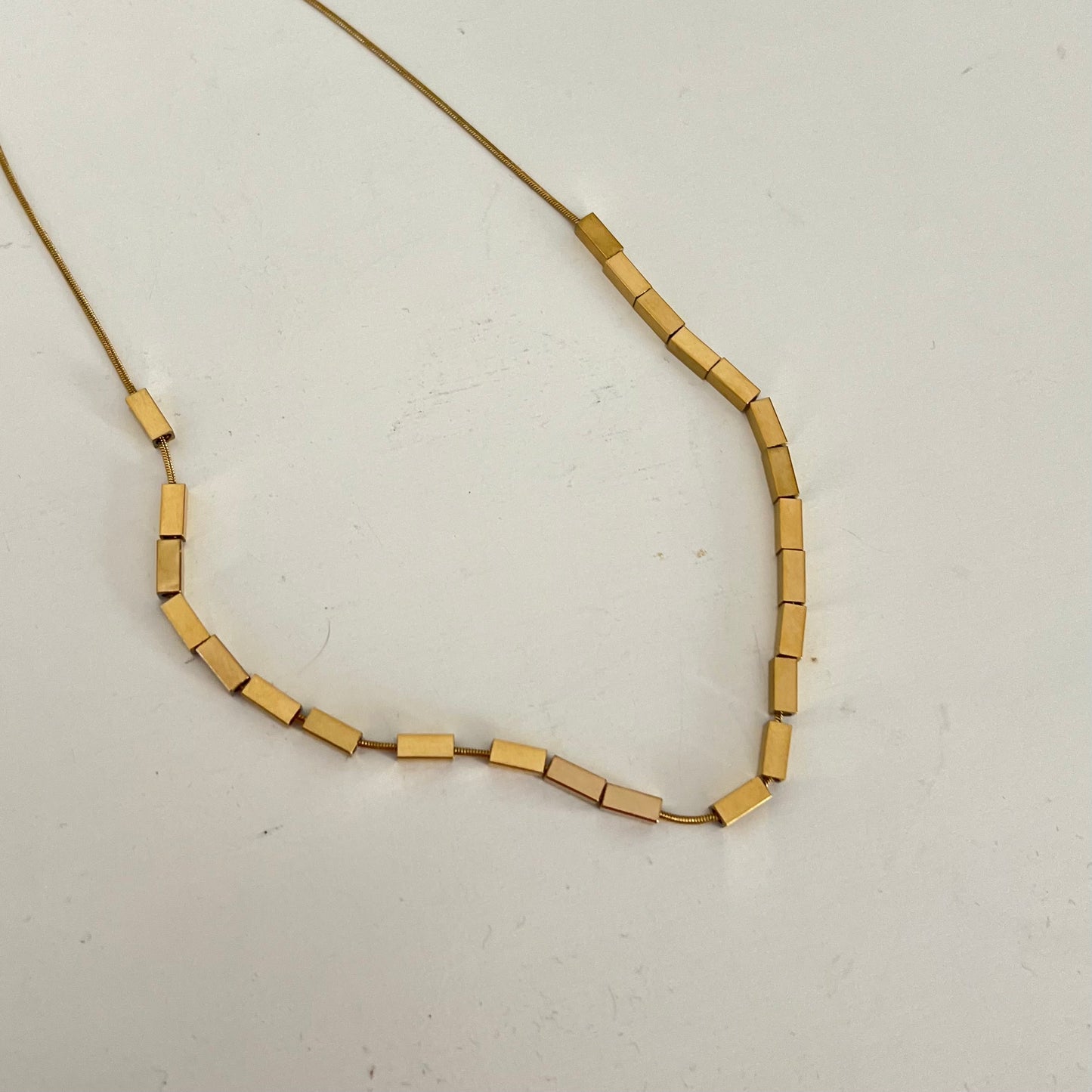 18KT Gold Plated Geometric Beads Necklace