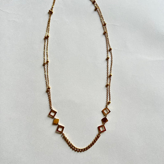 18KT Gold Plated Nikita Geometrical Necklace