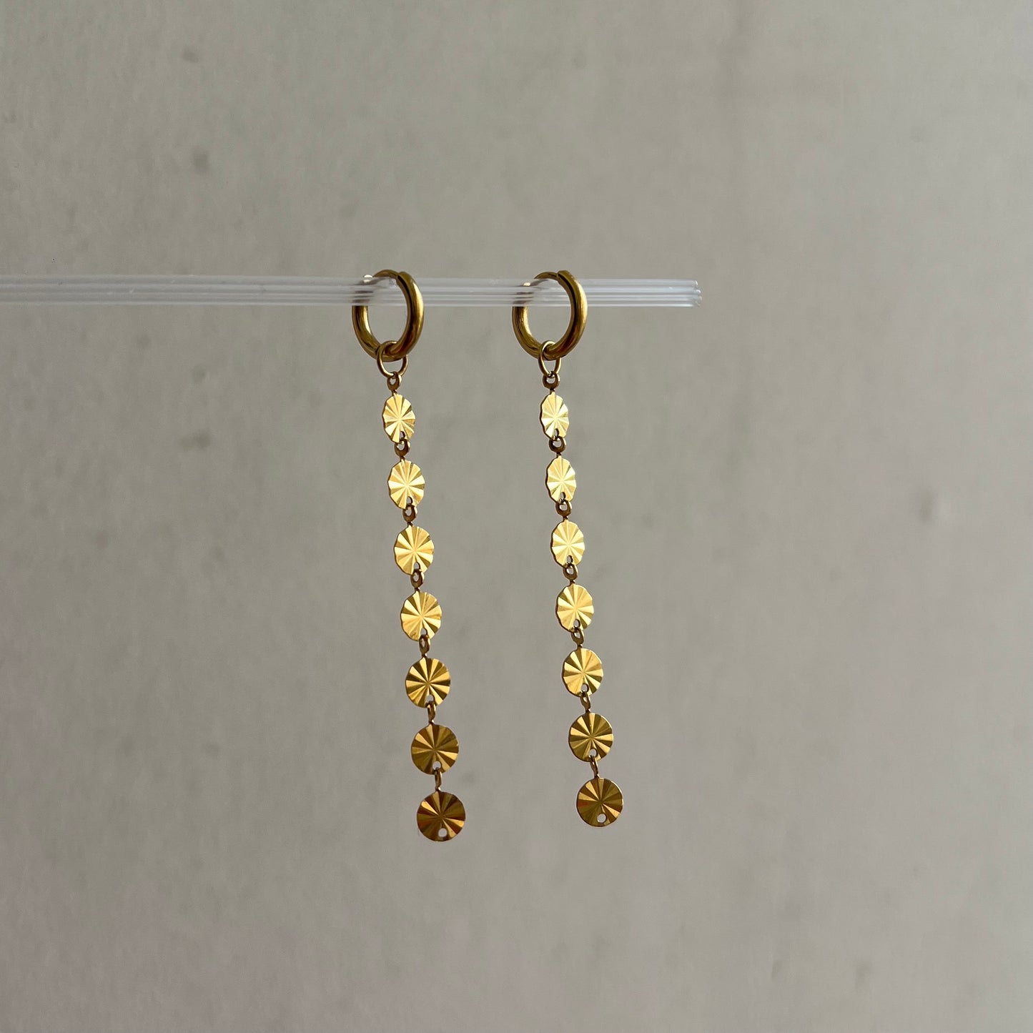 18KT Gold Plated Dangling Cirque Earrings