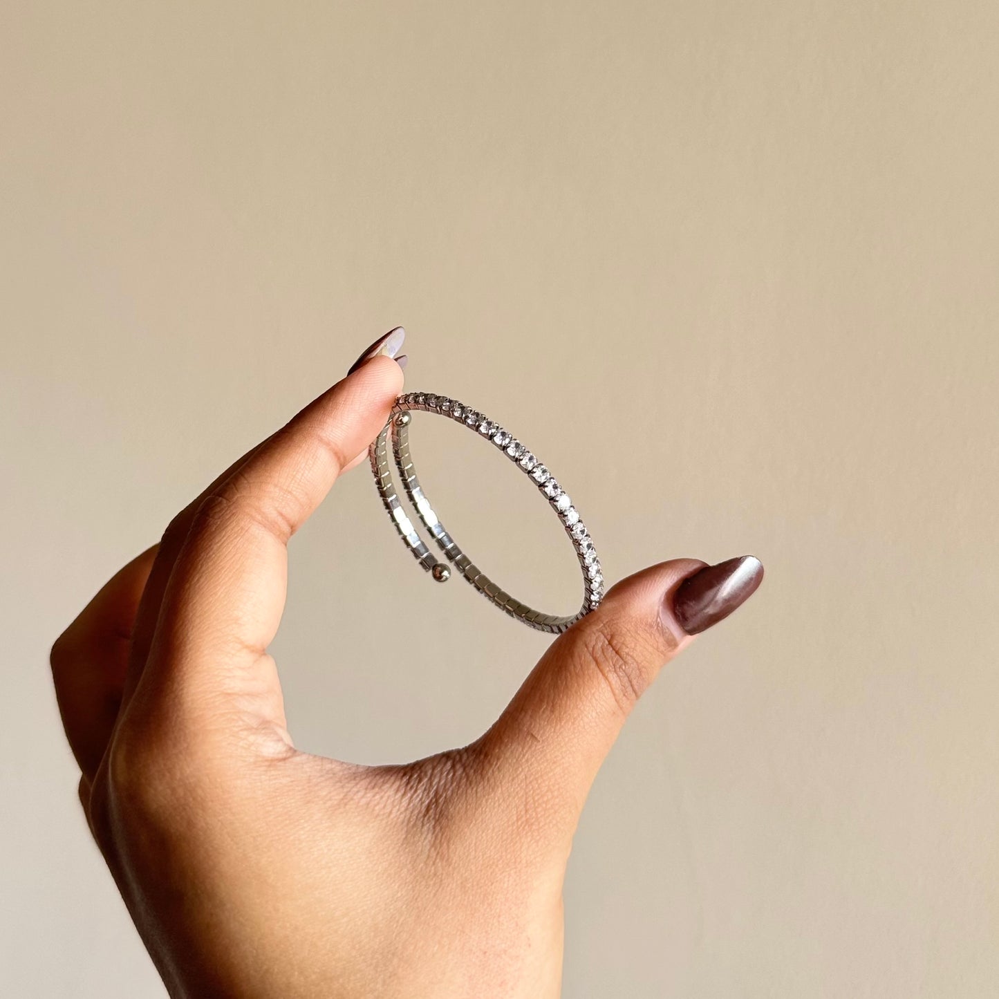 Spring Silver Tennis Bracelet
