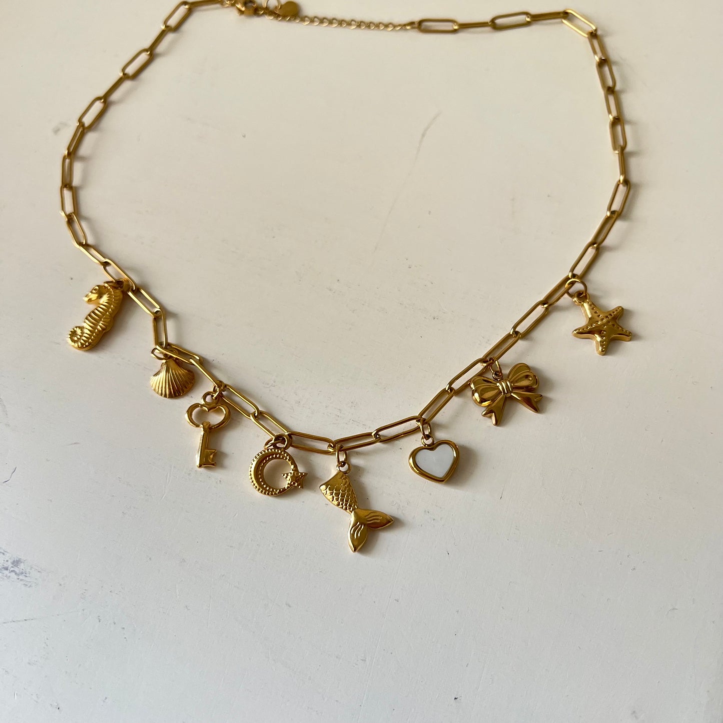18KT Gold Plated Beach Charm Necklace
