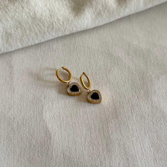 18KT Gold Plated Kaashvi Heart Earrings