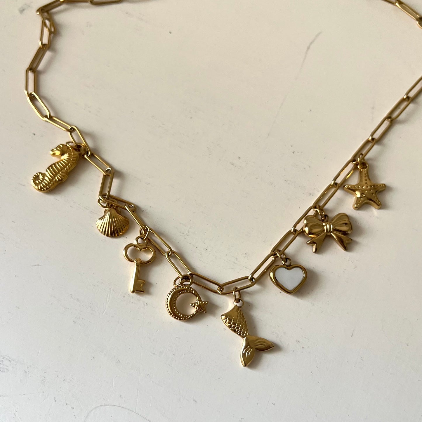18KT Gold Plated Beach Charm Necklace