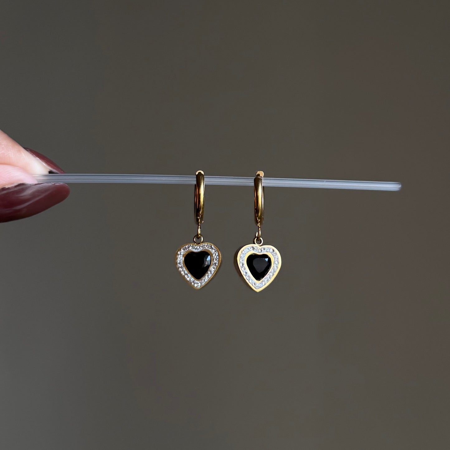 18KT Gold Plated Kaashvi Heart Earrings