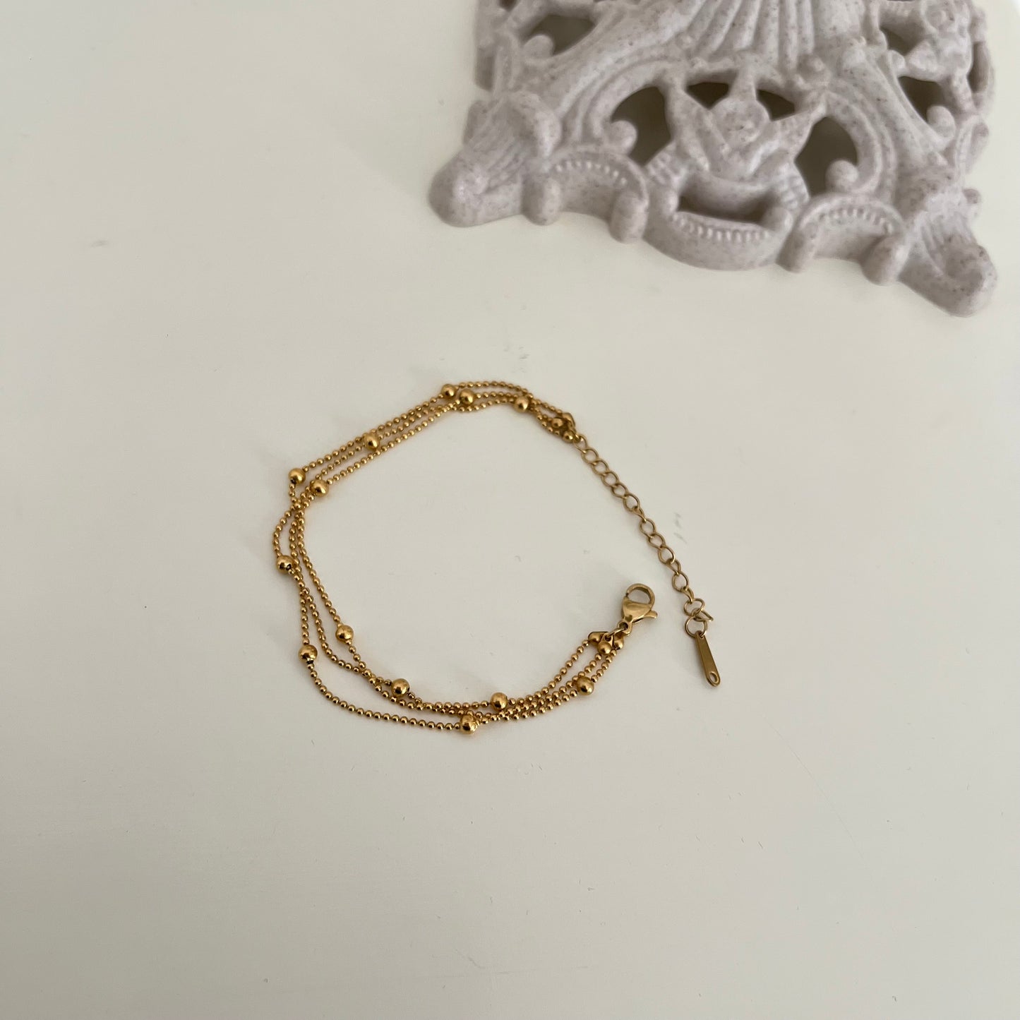 18KT Gold Plated Beaded Bracelet