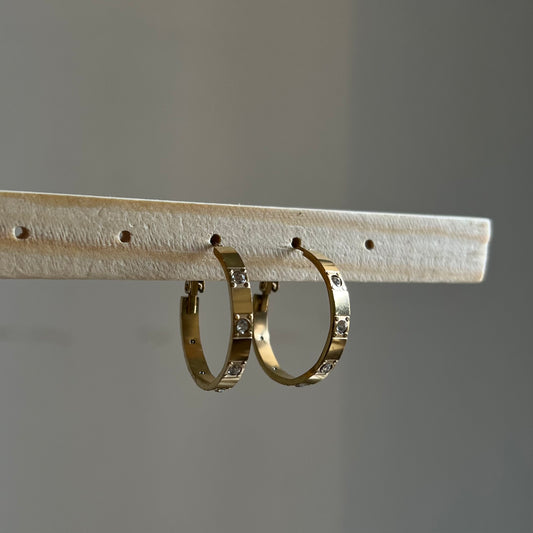 18KT Gold Plated Nimi Hoop Earrings
