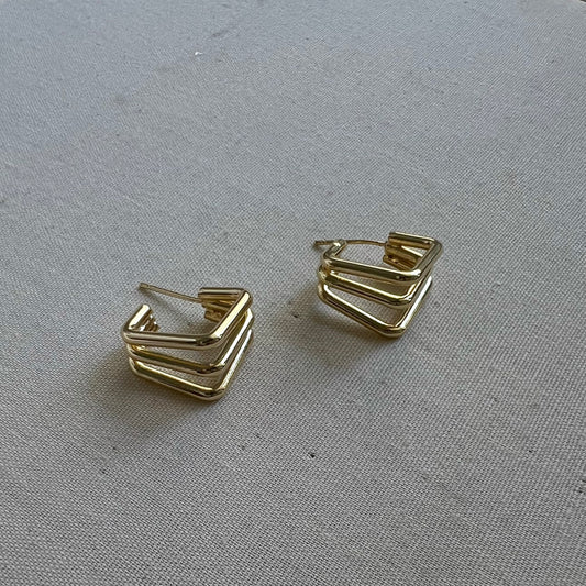 18KT Gold Plated Nuks Earrings