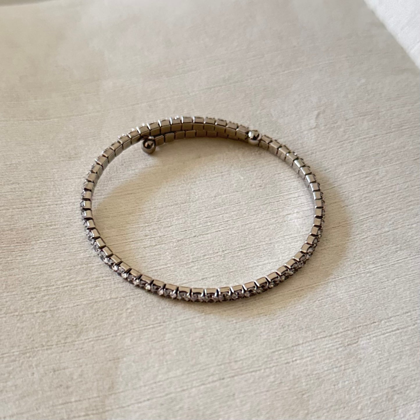 Spring Silver Tennis Bracelet