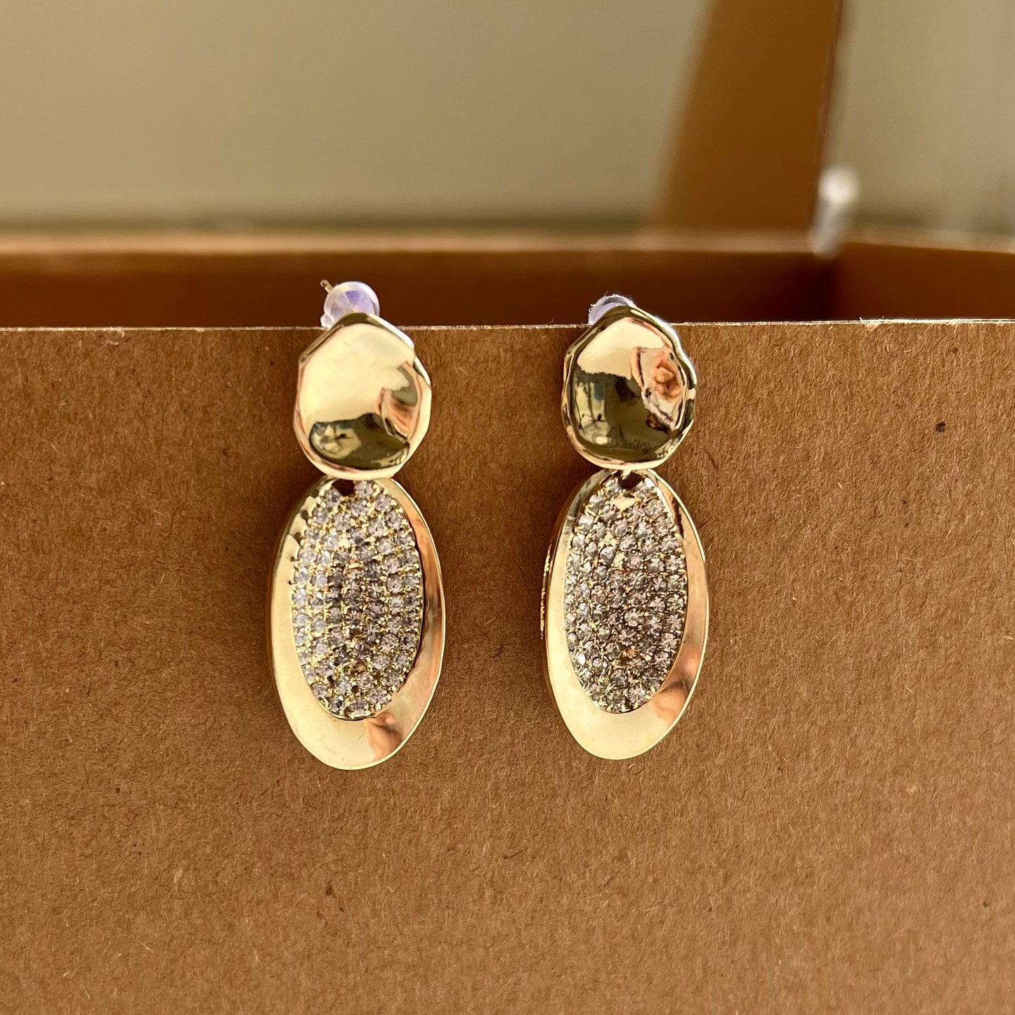18KT Gold Plated Bhavika Sparkly Drop Earrings