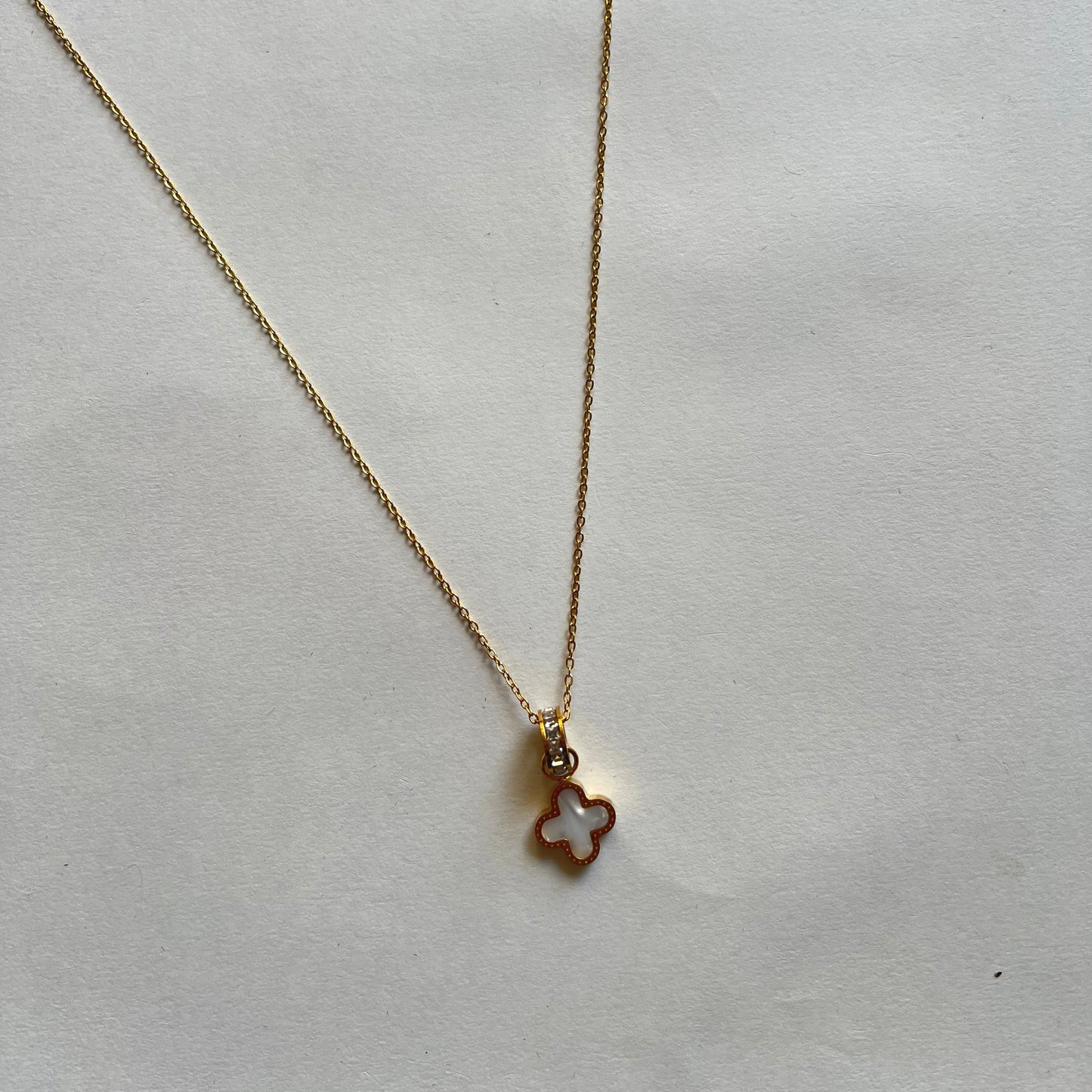 18KT Gold Plated Reversible Clover Necklace