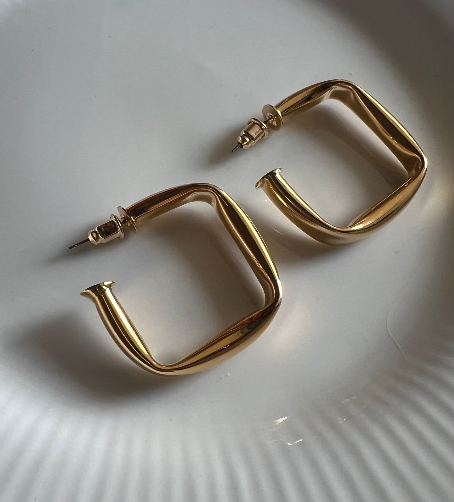 18KT Gold Plated Kashish Square Hoop Earrings