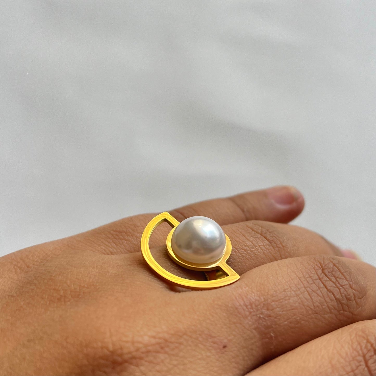 18KT Gold Plated Pearly Girly Ring
