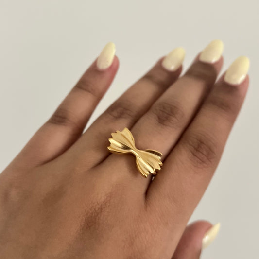 18Kt Gold Plated Pasta Ring