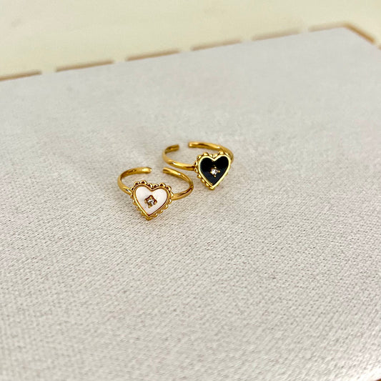 18KT Gold Plated Heart Old Charm Ring