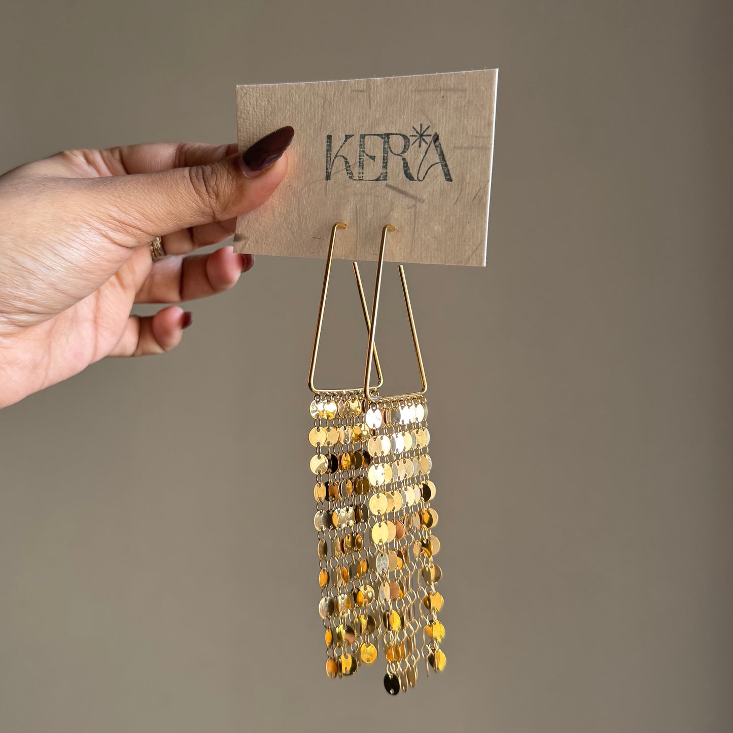 18KT Gold Plated Chandelier Earrings