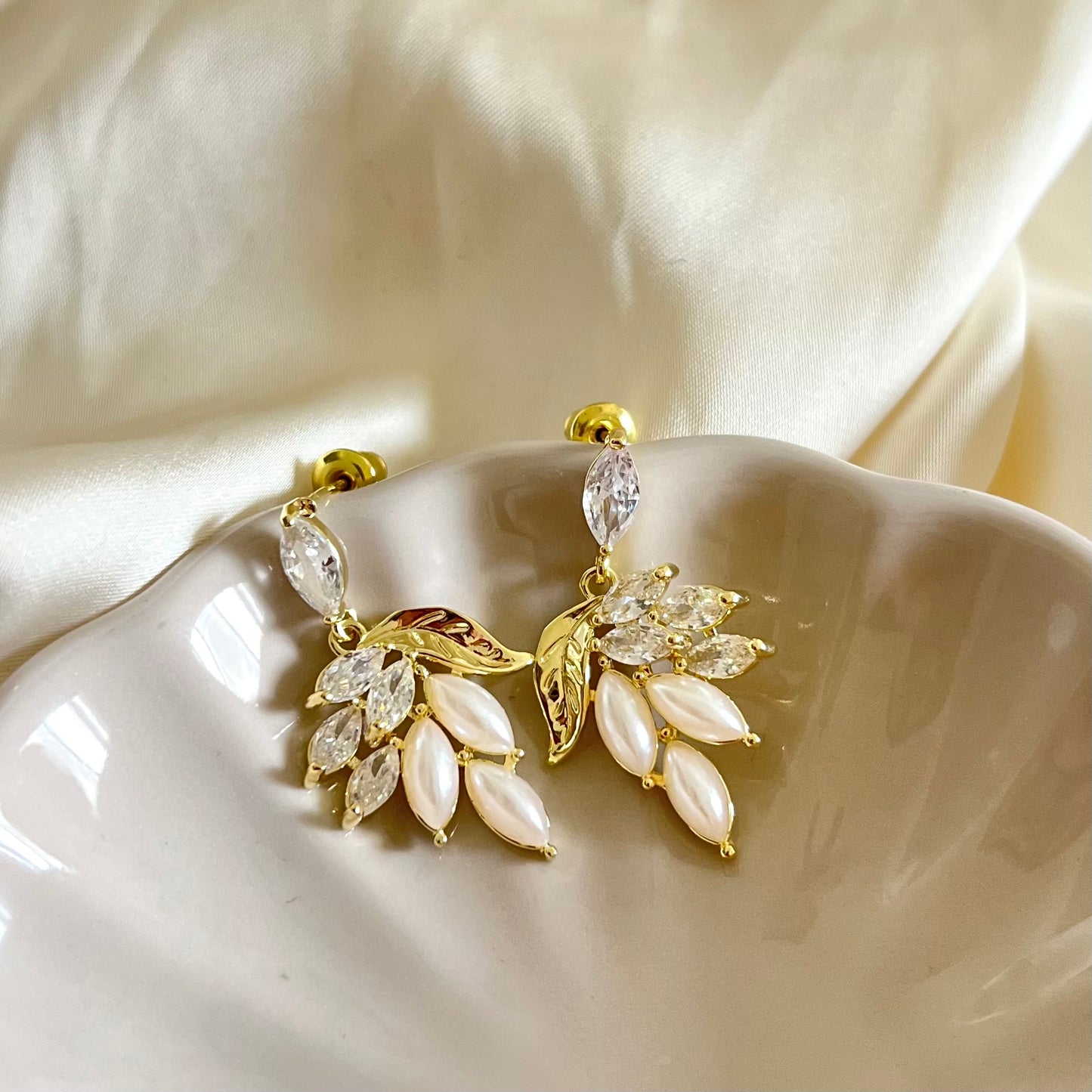 18KT Gold Plated Statement Drop Earrings