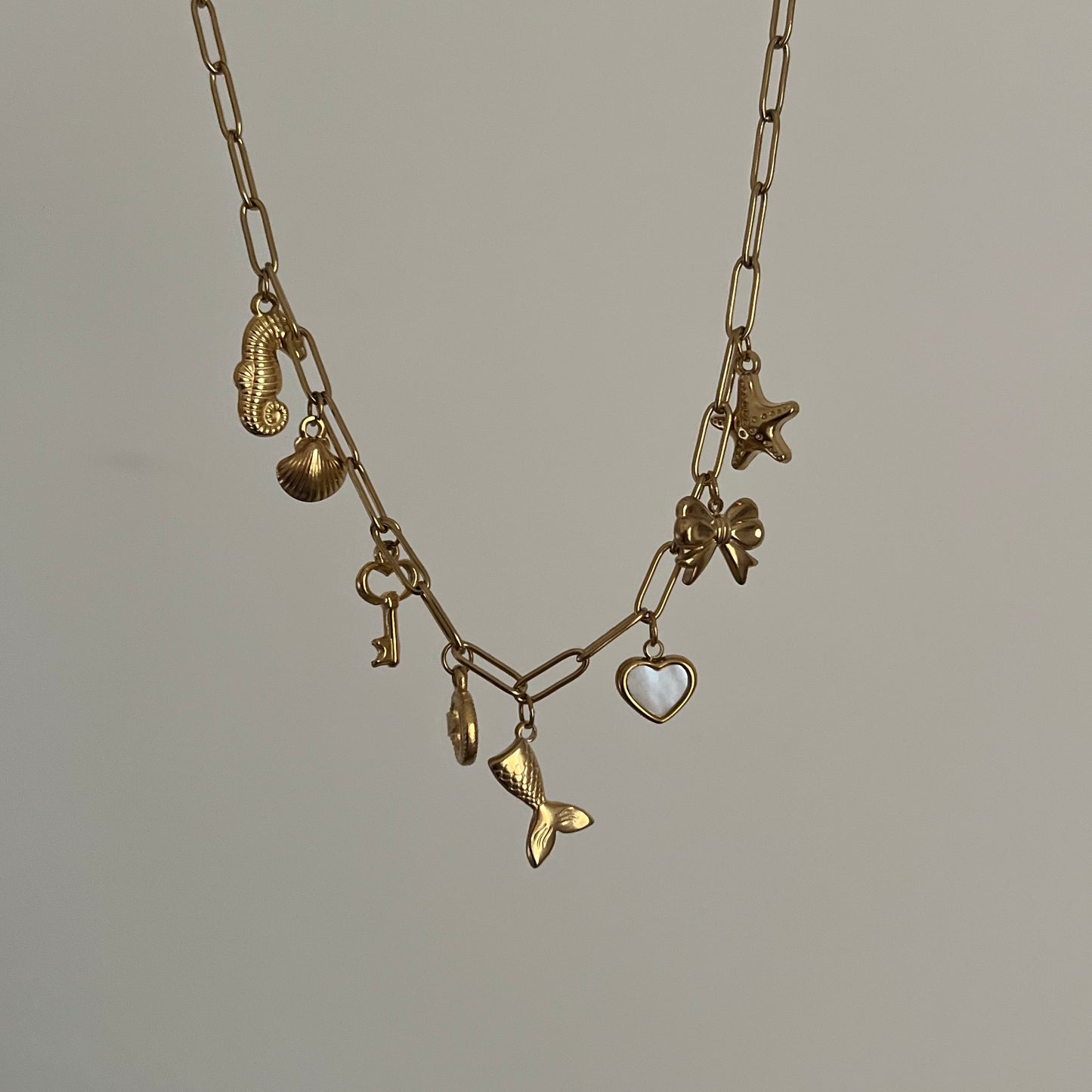 18KT Gold Plated Beach Charm Necklace