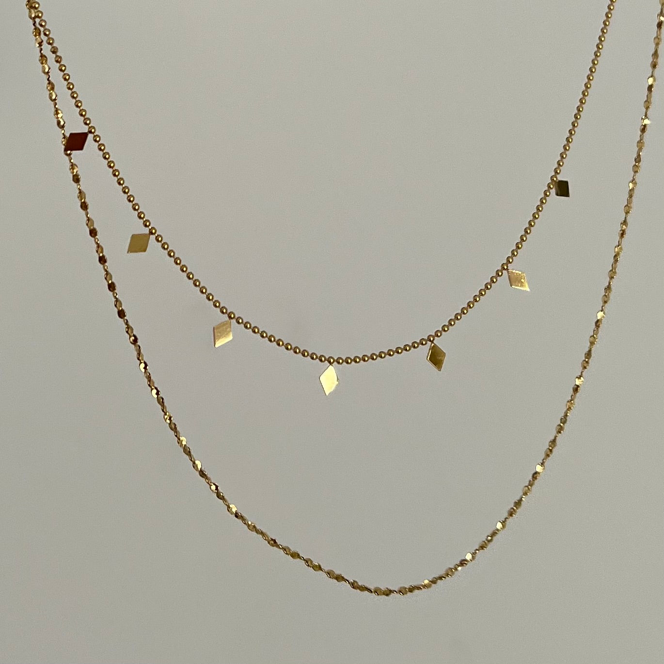 18KT Gold Plated Double Layer Sofia Necklace