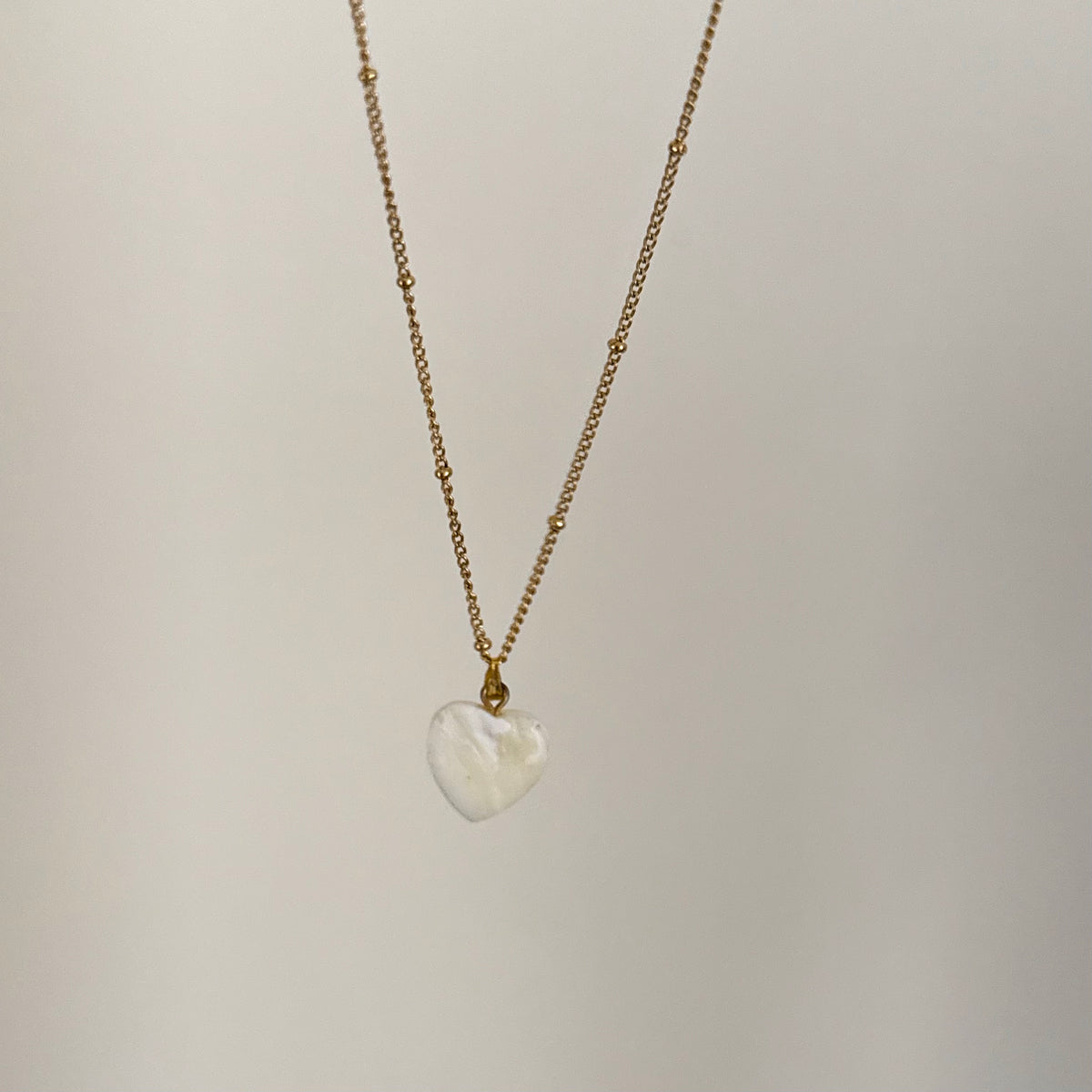18KT Gold Plated Marble Heart Necklace
