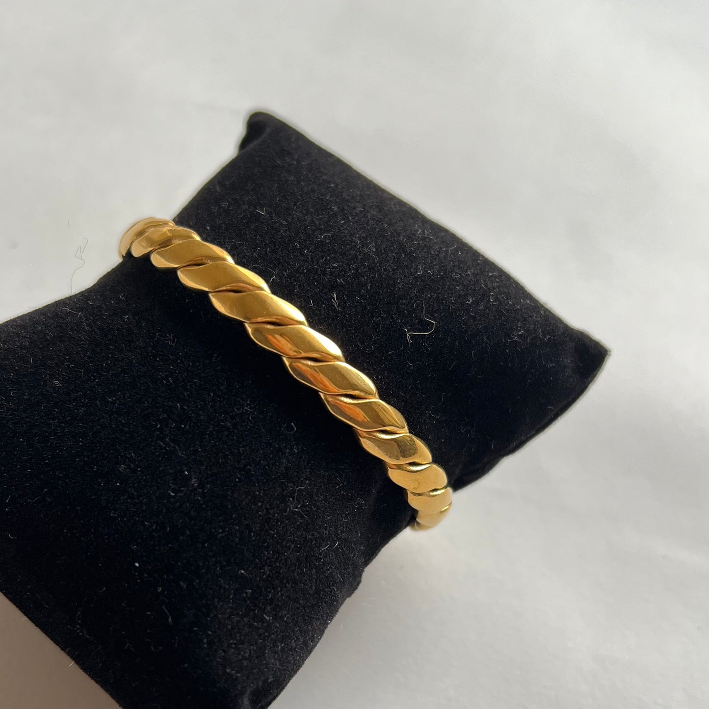 18KT Gold Plated Emily Croissant Cuff Bangle