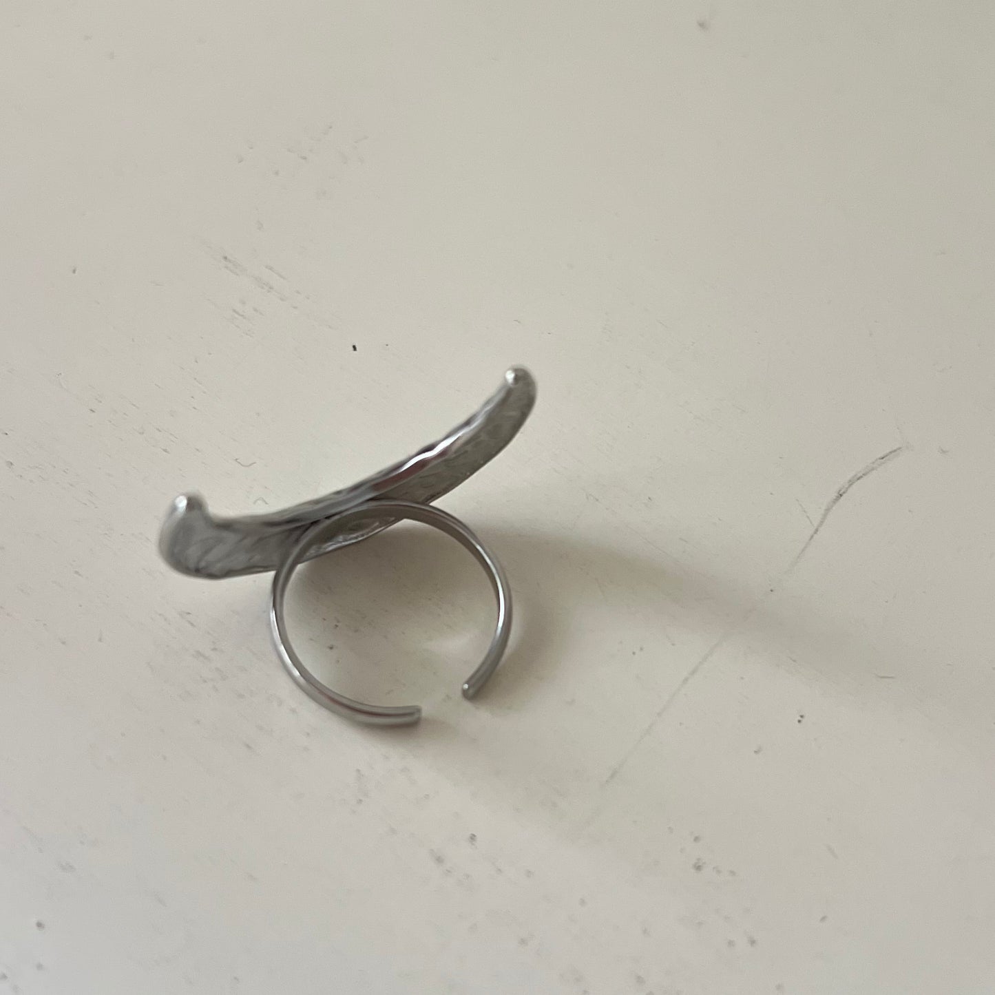 Silver Chandini Crescent Moon Ring